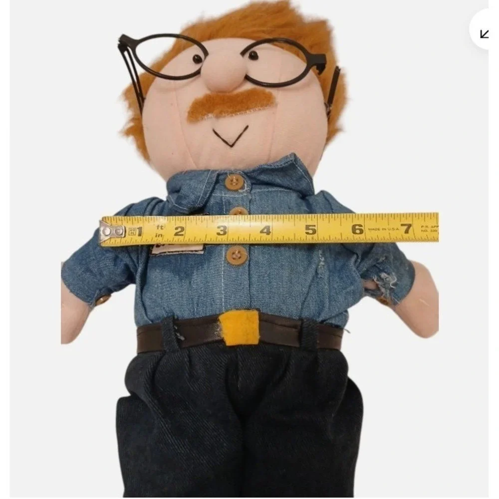 Rare 80s Empire Carpet Guy Doll Elmer Lynn Hauldren Plush Stuffed Toy Glasses